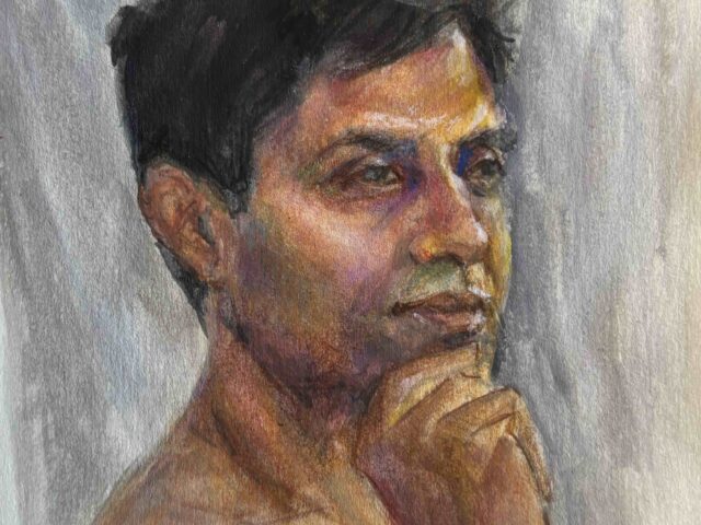 Sketching in Gouache